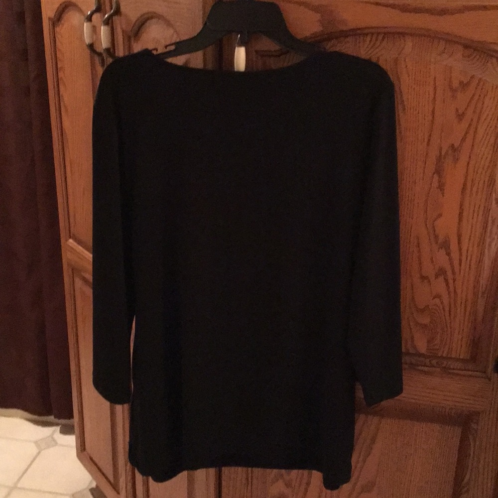 Alfani XL Deep Black Tunic With Twist in Front NWT - Picture 4 of 6